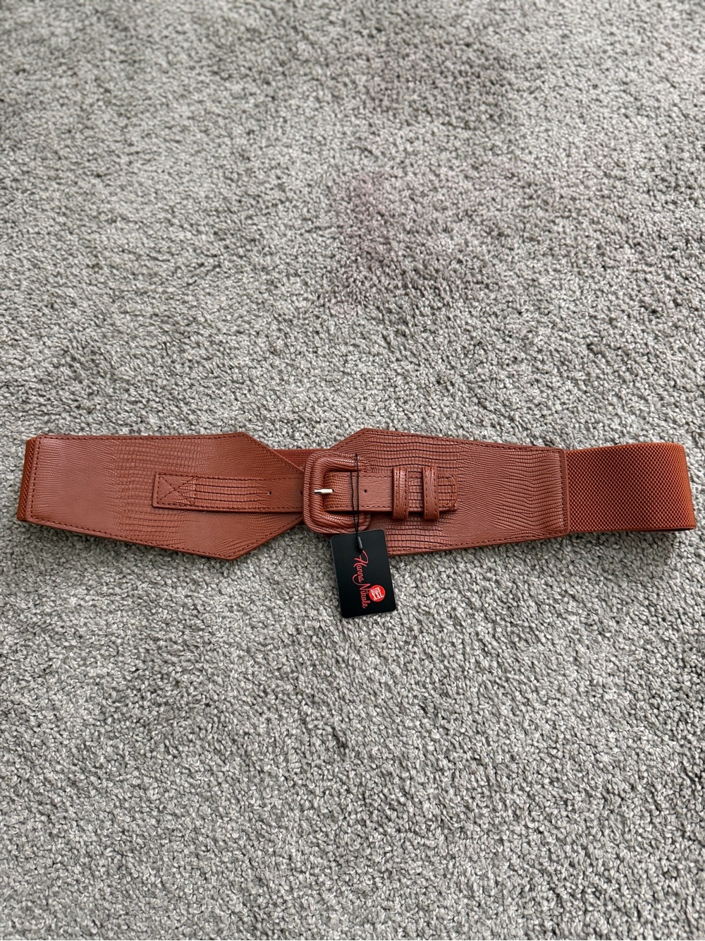 Hanna Nikole XXL Women’s Wide Elastic Waist Belt in Brown